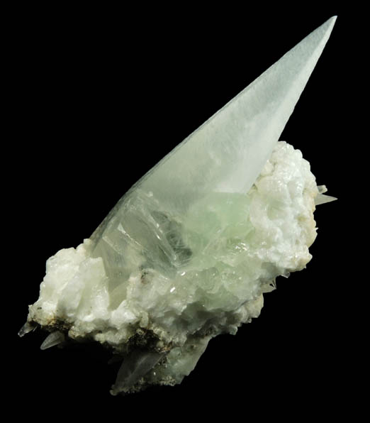 Calcite over Datolite, Prehnite, Actinolite-Chlorite from Millington Quarry, Bernards Township, Somerset County, New Jersey