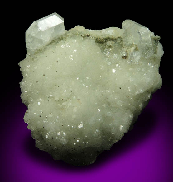 Pyrite and Apophyllite over Datolite from Millington Quarry, Bernards Township, Somerset County, New Jersey