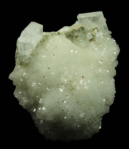 Pyrite and Apophyllite over Datolite from Millington Quarry, Bernards Township, Somerset County, New Jersey