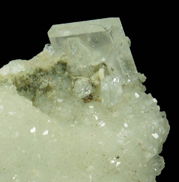 Pyrite and Apophyllite over Datolite from Millington Quarry, Bernards Township, Somerset County, New Jersey