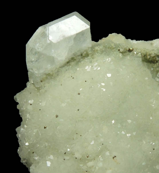 Pyrite and Apophyllite over Datolite from Millington Quarry, Bernards Township, Somerset County, New Jersey