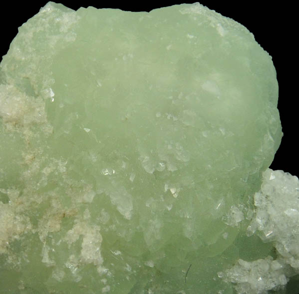 Apophyllite on Prehnite from Millington Quarry, Bernards Township, Somerset County, New Jersey