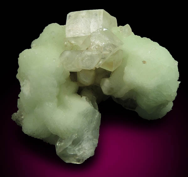 Prehnite with Calcite from Millington Quarry, Bernards Township, Somerset County, New Jersey