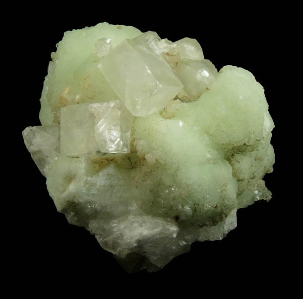 Prehnite with Calcite from Millington Quarry, Bernards Township, Somerset County, New Jersey