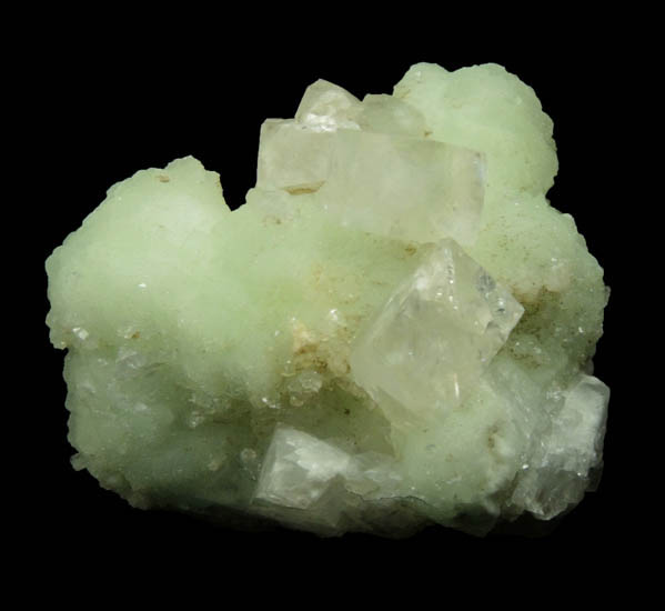 Prehnite with Calcite from Millington Quarry, Bernards Township, Somerset County, New Jersey