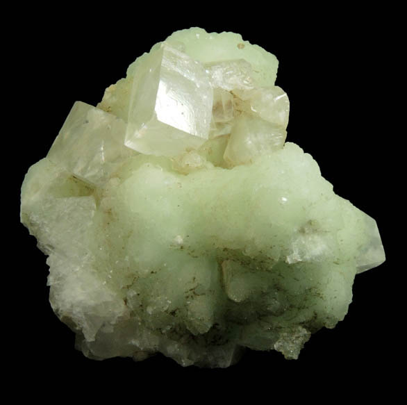 Prehnite with Calcite from Millington Quarry, Bernards Township, Somerset County, New Jersey