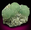 Laumontite on Prehnite from Upper New Street Quarry, Paterson, Passaic County, New Jersey