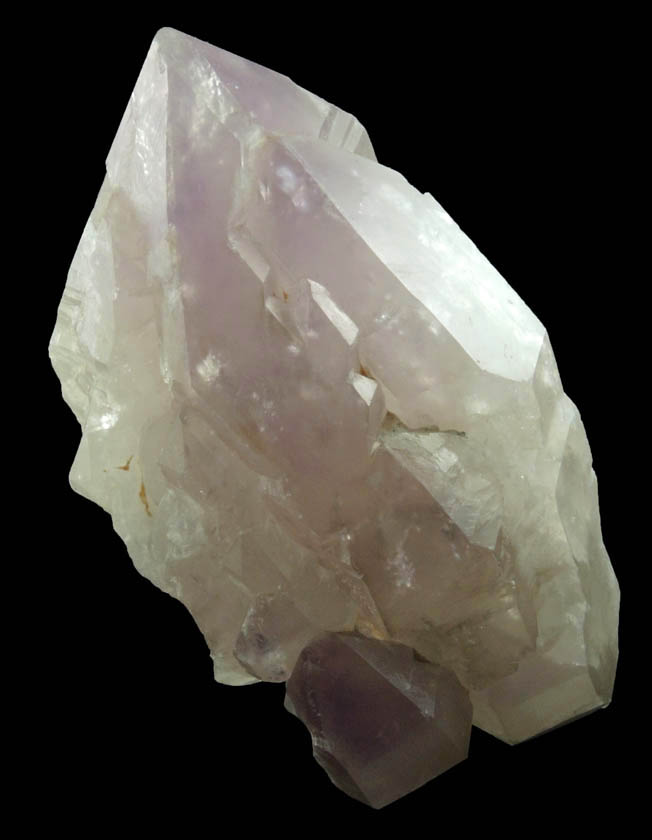 Quartz var. Amethyst over Milky Quartz from Deer Hill, Stow, Oxford County, Maine