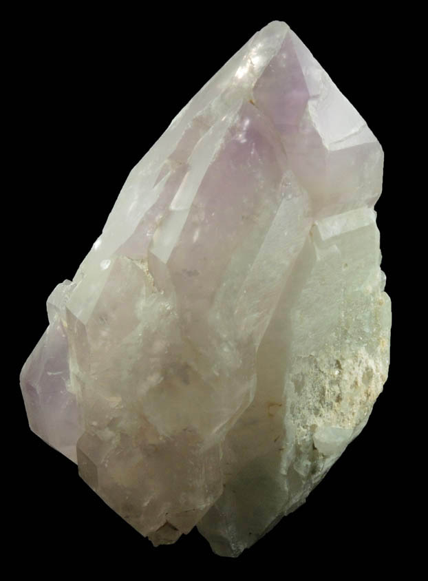 Quartz var. Amethyst over Milky Quartz from Deer Hill, Stow, Oxford County, Maine