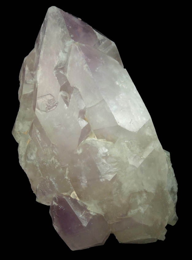 Quartz var. Amethyst over Milky Quartz from Deer Hill, Stow, Oxford County, Maine