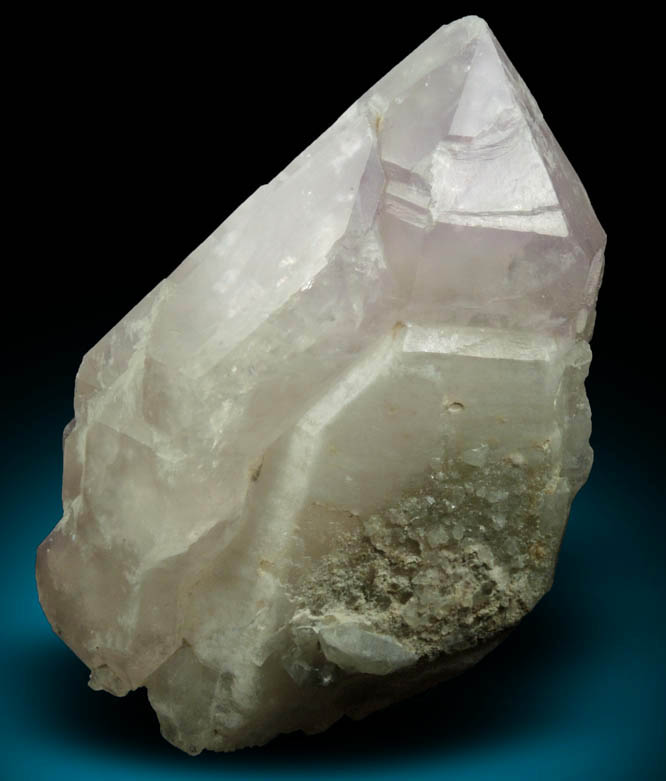 Quartz var. Amethyst over Milky Quartz from Deer Hill, Stow, Oxford County, Maine