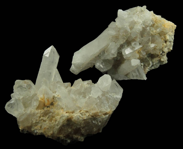 Quartz (two small crystal clusters) from Morse Brook, near Screw Augur Falls, Grafton Notch State Park, Andover, Oxford County, Maine