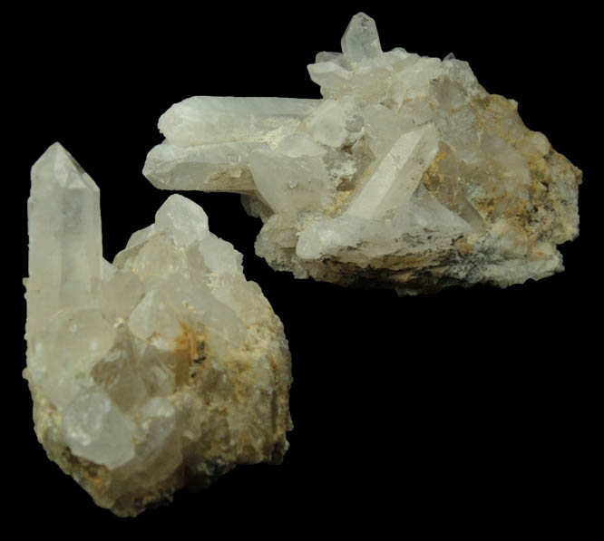 Quartz (two small crystal clusters) from Morse Brook, near Screw Augur Falls, Grafton Notch State Park, Andover, Oxford County, Maine