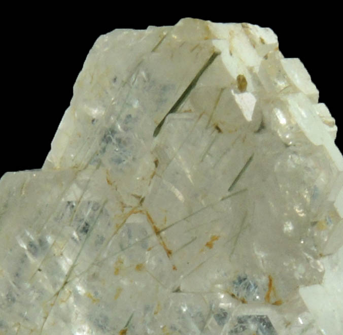 Fluorapatite with Actinolite var. Byssolite inclusions from Keystone Trap Rock Quarry, Cornog, Chester County, Pennsylvania