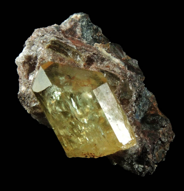 Fluorapatite with Quartz in Hematite from Cerro de Mercado, Durango, Mexico
