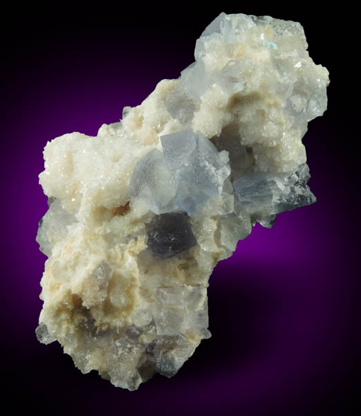 Fluorite on Quartz from Blanchard Mine, Hansonburg District, 8.5 km south of Bingham, Socorro County, New Mexico