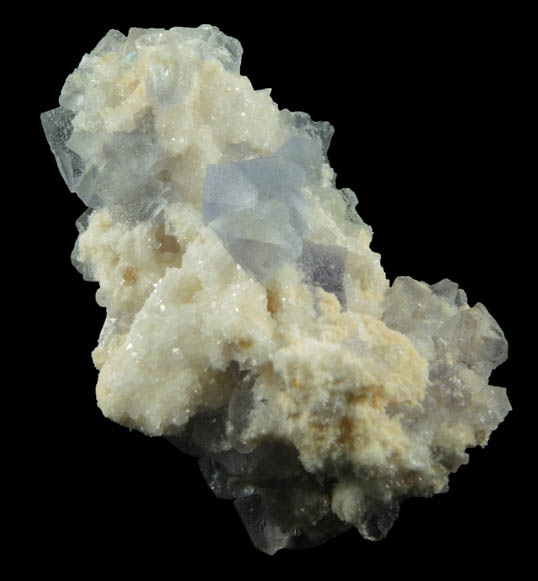 Fluorite on Quartz from Blanchard Mine, Hansonburg District, 8.5 km south of Bingham, Socorro County, New Mexico