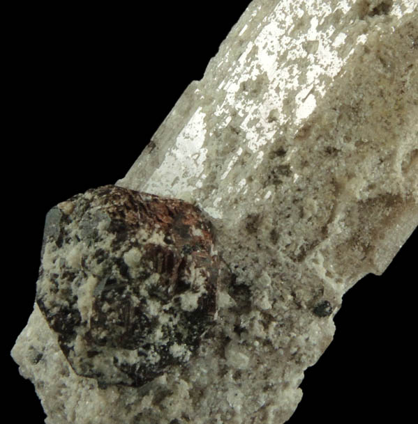 Bixbyite on Topaz with rhyolite inclusions from Topaz Mountain, Thomas Range, Juab County, Utah (Type Locality for Bixbyite)