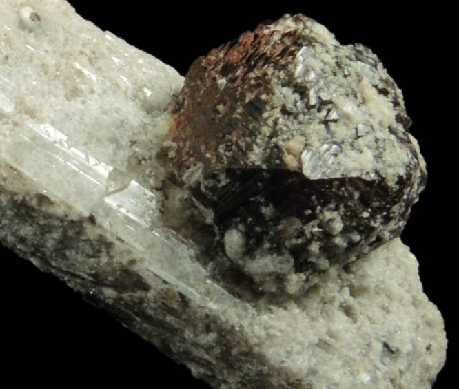 Bixbyite on Topaz with rhyolite inclusions from Topaz Mountain, Thomas Range, Juab County, Utah (Type Locality for Bixbyite)