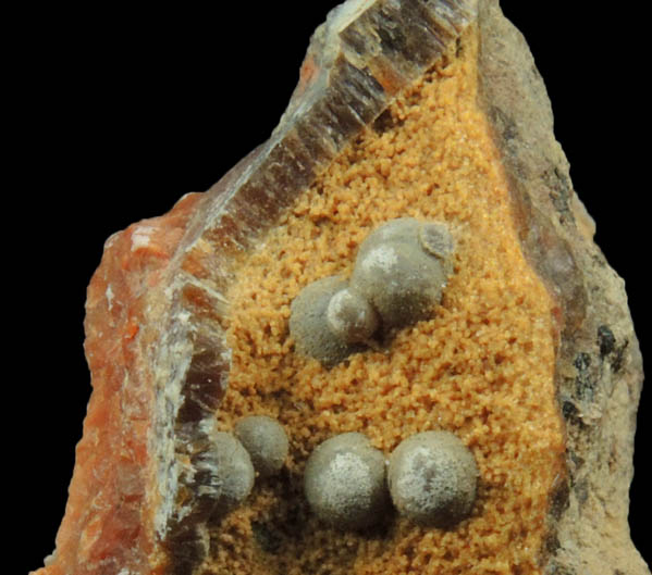 Opal-CT and Quartz var. Chalcedony pseudomorphs after Wavellite with Calcite from Mauldin Mountain Quarry, Montgomery County, Arkansas