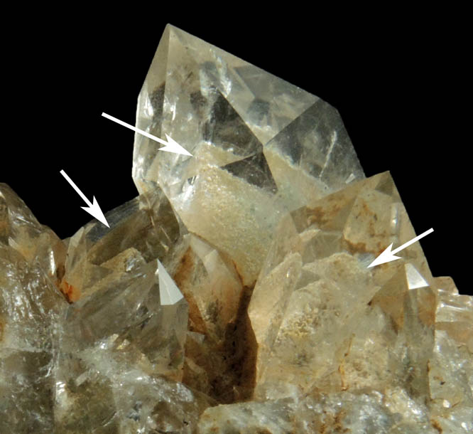 Quartz with phantom-growth zoning from Lane's Quarry, Westfield, Hampden County, Massachusetts