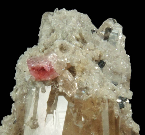 Topaz with rhyolite inclusions and Red Beryl from Topaz Mountain, Thomas Range, Juab County, Utah