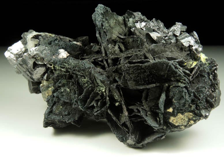Chalcocite pseudomorphs after Covellite with Enargite, Pyrite and Quartz from Butte District, Summit Valley, Silver Bow County, Montana