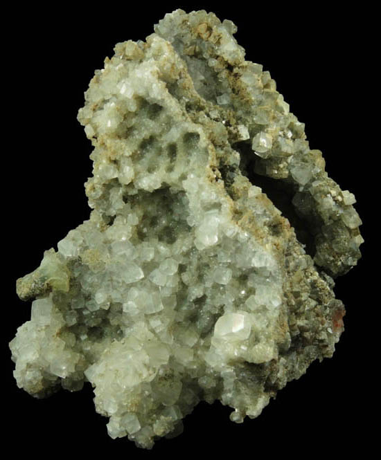 Calcite with minor Prehnite from Millington Quarry, Bernards Township, Somerset County, New Jersey