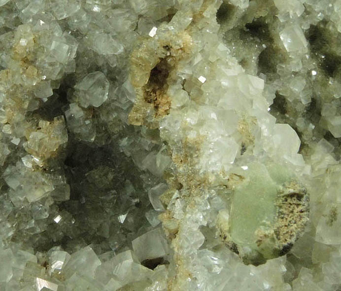 Calcite with minor Prehnite from Millington Quarry, Bernards Township, Somerset County, New Jersey