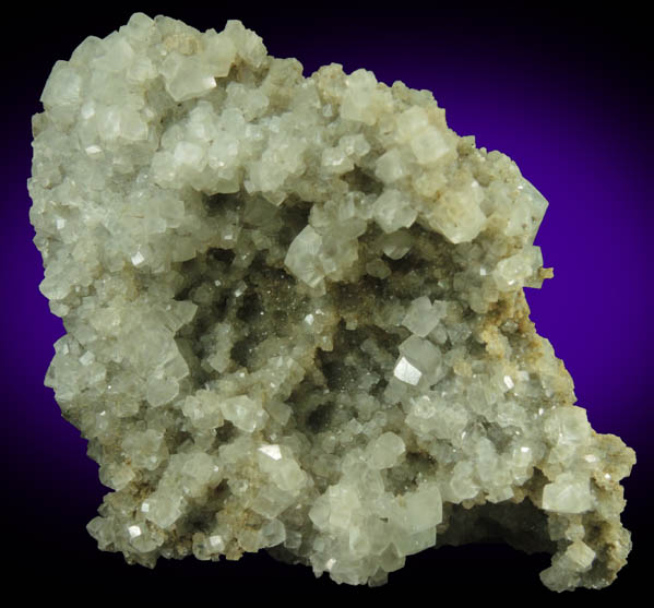 Calcite over Datolite from Millington Quarry, Bernards Township, Somerset County, New Jersey