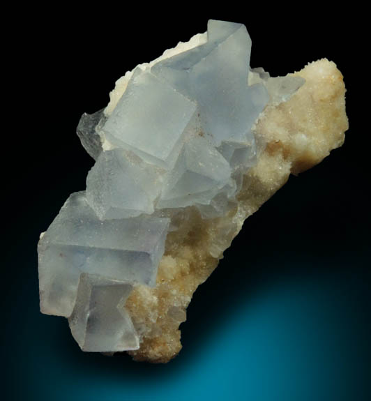 Fluorite on Quartz from Blanchard Mine, Hansonburg District, 8.5 km south of Bingham, Socorro County, New Mexico