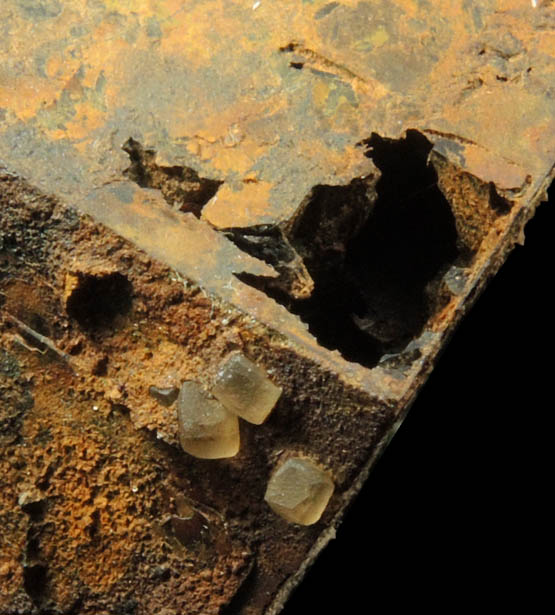 Fluorite on Goethite pseudomorph after Siderite from Specimen Rock, St. Peter's Dome, Pike's Peak, El Paso County, Colorado