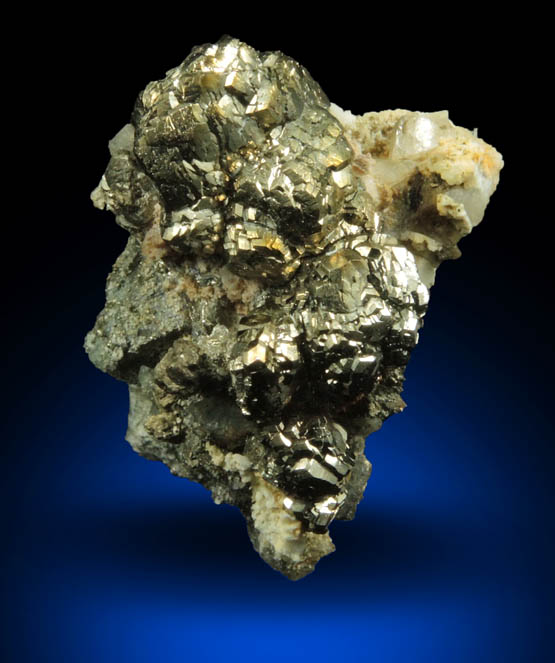 Pyrite with minor Calcite from Millington Quarry, Bernards Township, Somerset County, New Jersey