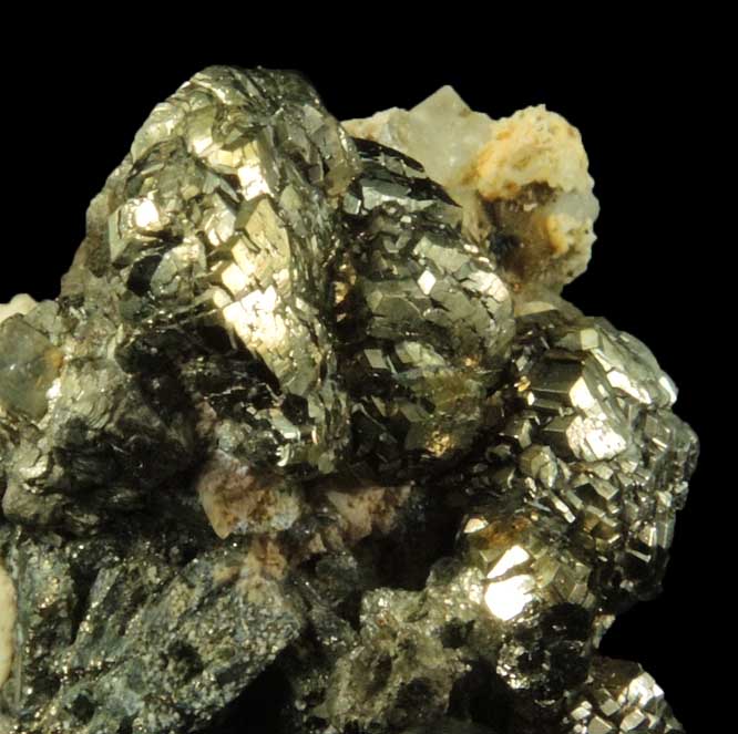 Pyrite with minor Calcite from Millington Quarry, Bernards Township, Somerset County, New Jersey