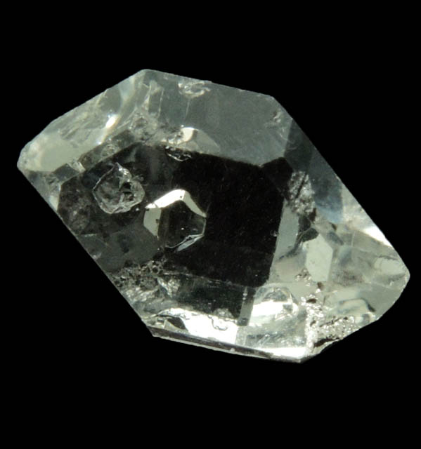 Quartz var. Herkimer Diamond with negative crystal inclusion from Hickory Hill Diamond Diggings, Fonda, Montgomery County, New York