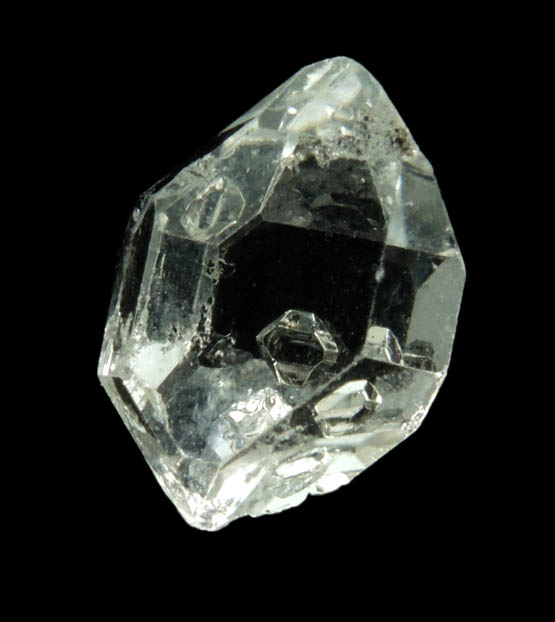 Quartz var. Herkimer Diamond with negative crystal inclusion from Hickory Hill Diamond Diggings, Fonda, Montgomery County, New York
