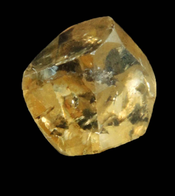 Diamond (1.58 carat brown diamond with dark inclusions) from Oranjemund District, southern coastal Namib Desert, Namibia