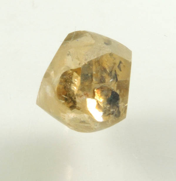 Diamond (1.58 carat brown diamond with dark inclusions) from Oranjemund District, southern coastal Namib Desert, Namibia