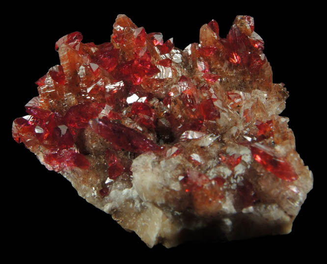 Roselite on Calcite from Bou Azzer District, Anti-Atlas Mountains, Tazenakht, Ouarzazate, Morocco