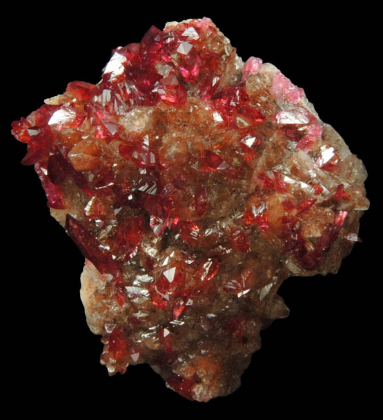 Roselite on Calcite from Bou Azzer District, Anti-Atlas Mountains, Tazenakht, Ouarzazate, Morocco