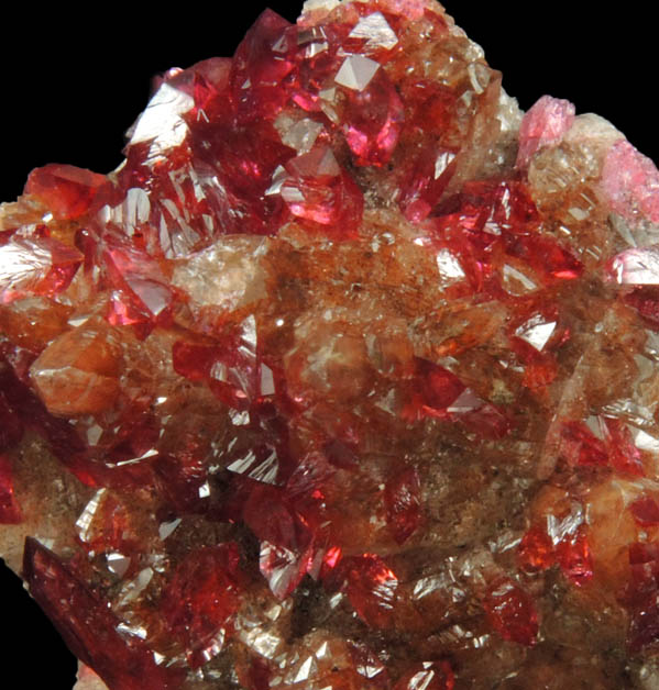 Roselite on Calcite from Bou Azzer District, Anti-Atlas Mountains, Tazenakht, Ouarzazate, Morocco