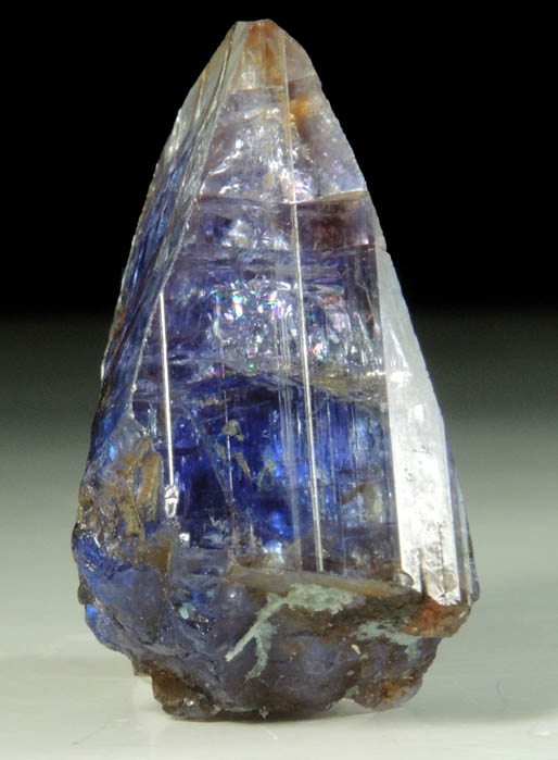 Tanzanite Crystal (blue gem variety of the mineral Zoisite) from Merelani Hills, western slope of Lelatama Mountains, Arusha Region, Tanzania (Type Locality for Tanzanite)