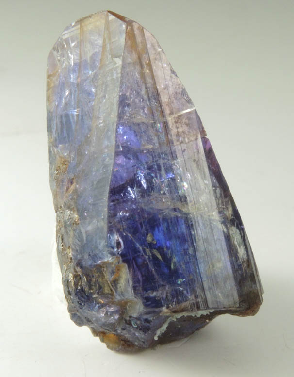 Tanzanite Crystal (blue gem variety of the mineral Zoisite) from Merelani Hills, western slope of Lelatama Mountains, Arusha Region, Tanzania (Type Locality for Tanzanite)