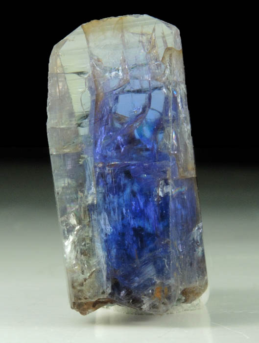 Tanzanite Crystal (blue gem variety of the mineral Zoisite) from Merelani Hills, western slope of Lelatama Mountains, Arusha Region, Tanzania (Type Locality for Tanzanite)