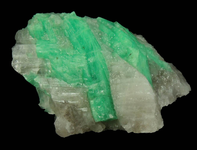 Beryl var. Emerald in Quartz from Dayakou, Wenshan, Yunnan, China