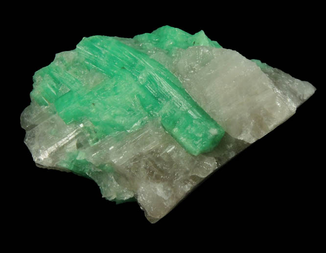 Beryl var. Emerald in Quartz from Dayakou, Wenshan, Yunnan, China