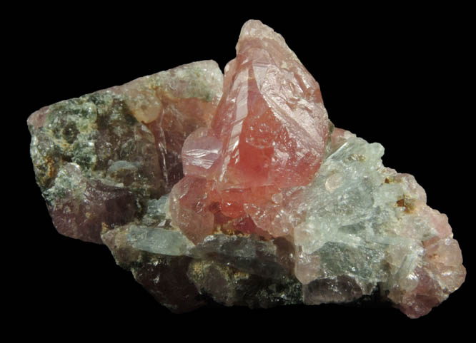 Corundum var. Pink Sapphire on Kyanite from Winza, Mpwapwa District, Dodoma, Tanzania