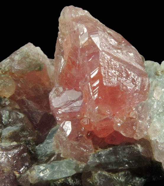 Corundum var. Pink Sapphire on Kyanite from Winza, Mpwapwa District, Dodoma, Tanzania