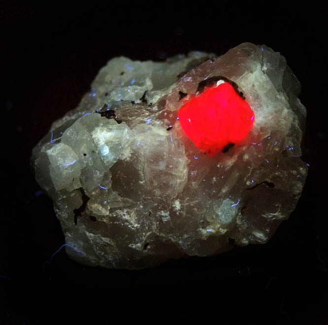 Corundum var. Ruby from Mogok District, 115 km NNE of Mandalay, Mandalay Division, Myanmar (Burma)