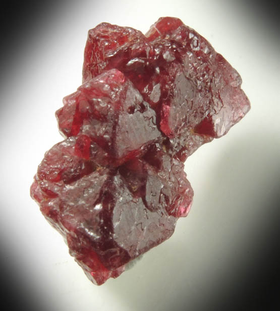 Spinel (twinned crystals) from Mogok District, 115 km NNE of Mandalay, Mandalay Division, Myanmar (Burma)